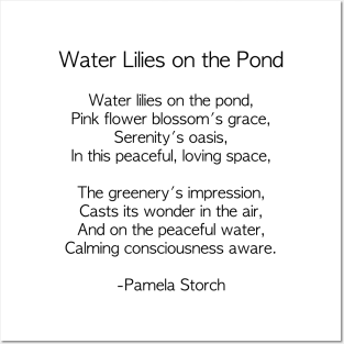 Water Lilies on the Pond Poem Posters and Art